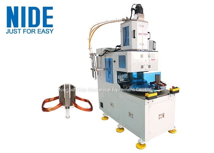 NIDE otomatik olarak stator bobini sarma makinesi düşük gürültülü iki çalışma istasyonu