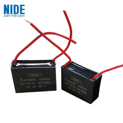 CBB61 Klima Tavan Fanı Kondansatörü - 2 Telli 3UF 450V AC 60Hz
