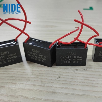 CBB61 Klima Tavan Fanı Kondansatörü - 2 Telli 3UF 450V AC 60Hz